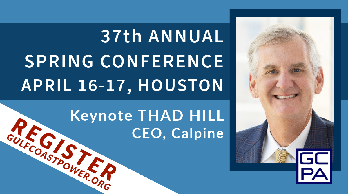 Keynote <a href="/Calpine/">Calpine</a> CEO Thad Hill opens our 37th Annual Spring Conf. 4/16-17 in Houston.💪500-plus energy pros💪are expected for compelling discussion &amp; top-shelf networking. 

Your $100 savings with online registration ends noon Friday. Take your seat🪑: bit.ly/3SlA41Y