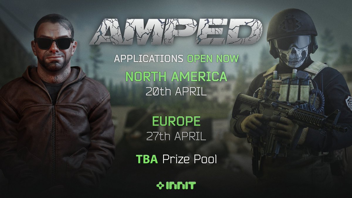 We are pleased to announce Season 2 AMPED Majors Duos! 50 duos in each region, private servers on a new revised ruleset! Application links and tournament information is found in our discord --> discord.gg/huntpremier @InnitAudio @bstategames #EscapefromTarkov