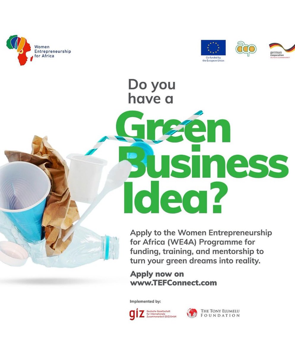 As a student, I applied for the <a href="/TonyElumeluFDN/">The Tony Elumelu Foundation</a>  seed capital 2018 . I was given $5000 &amp; I  have never looked back .Dear Ugandan ladies,there is free Money here just get an idea related to climate change. $5000 helped me  &amp; I am sure it will help you tonyelumelufoundation.org/news/we4a-ii-f…