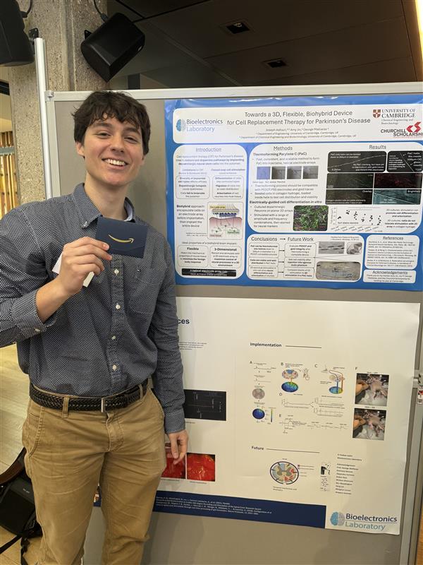 Congratulations to Joseph Asfouri for winning the CUED Bioengineering Conference poster presentation prize!