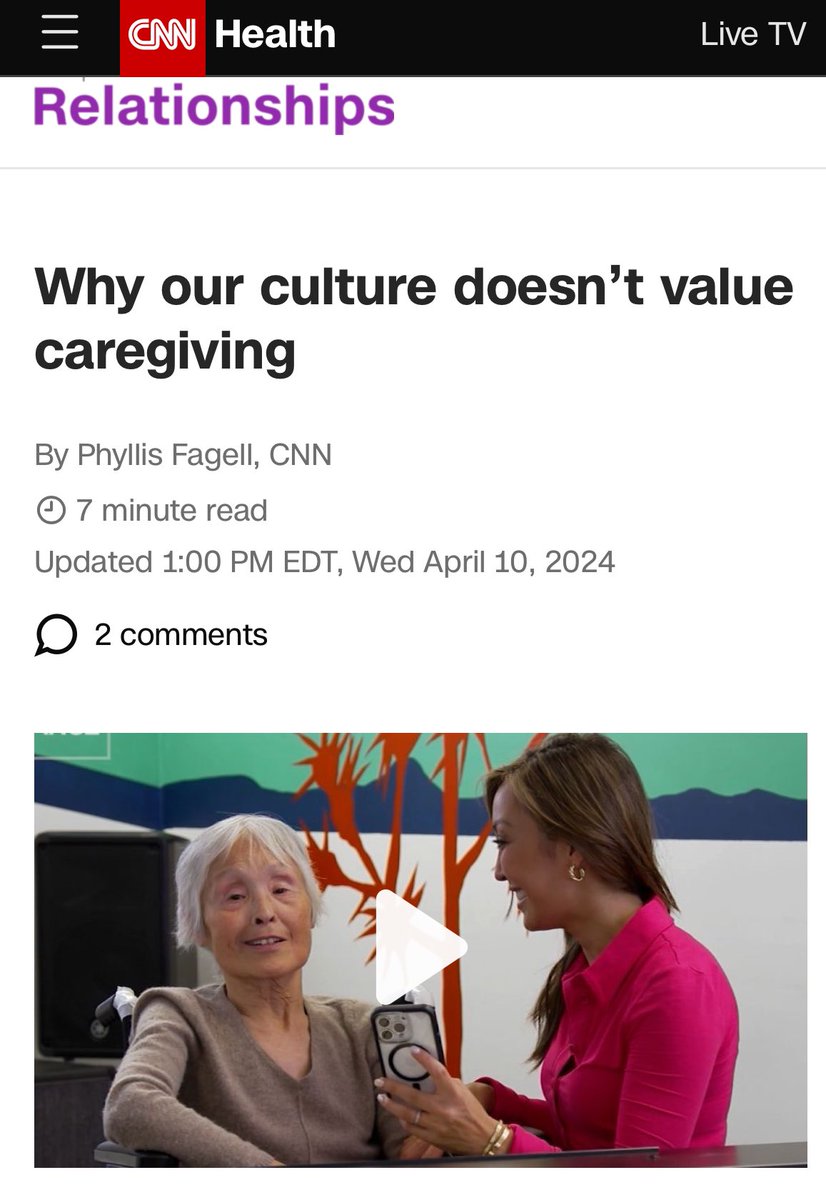 For my latest @cnn article, I spoke to author @elissaavery about giving & receiving care. Ask for an hour or a meal, she advised. 'People feel good when you ask them for help. When we don’t, we’re prohibiting the creation of a social fabric.' cnn.com/2024/04/10/hea… @katiahetter