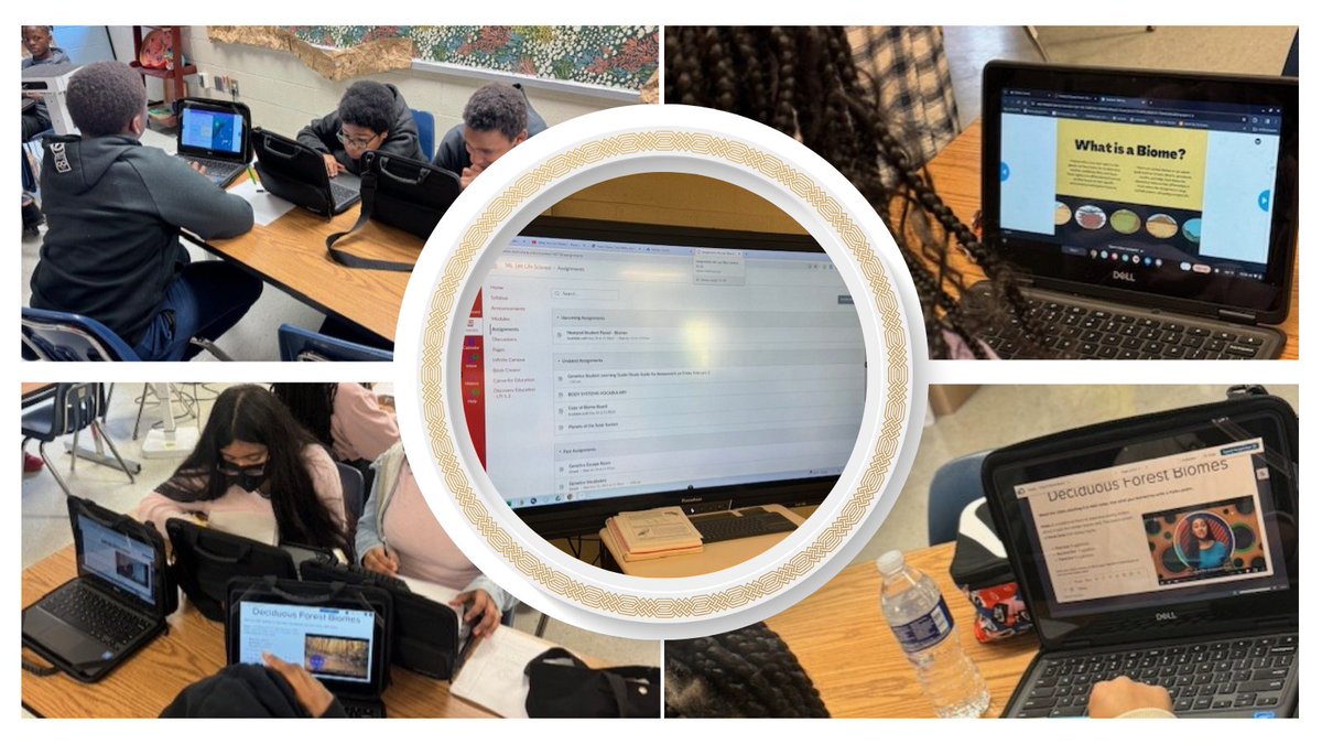 Previewing biomes in @TechLee92 7th grade science class @VMMS_Generals! @nearpod lesson or @DiscoveryEd studio board? We’ll find out on Friday which one wins!! Either way, @Canvas_by_Inst integrations makes BOTH easy for students to access! #NCSSBeTheBest @tutuedtech