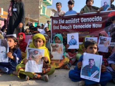 MahrangBaloch_'s tweet photo. On the occasion of Eid, protests against #BalochGenocide by BYC were held across Balochistan. Baloch stayed united against enforced disappearances. BYC’s message to those involved in Baloch genocide was clear and loud. Baloch won’t bow down.
#BalochistanProtestOnEid https://t.co/YLCwcghvNr