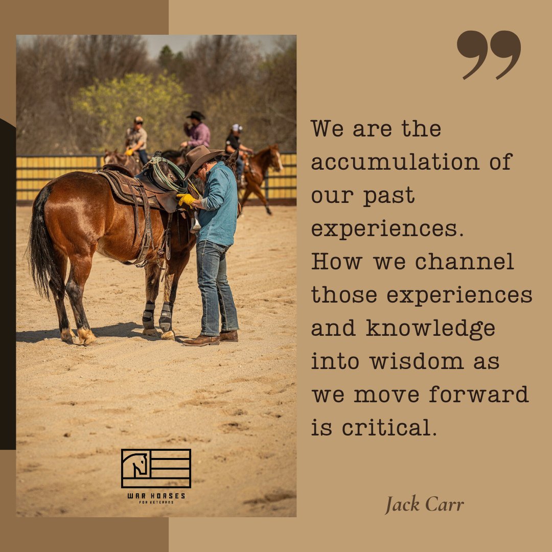 Quote by  @JackCarrUSA (Author/Navy S.E.A.L.) 
#supportveterans #supportfirstresponders #jackcarr #knowledge #wisdom #reflection #experience #warhorsesforveterans