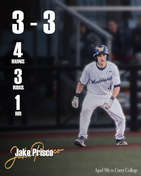 The Leopards get a 13-6 conference win against curry college. Jake prisco had a huge night going 3 for 3 with 4 runs 3 RBI’S and a HR!