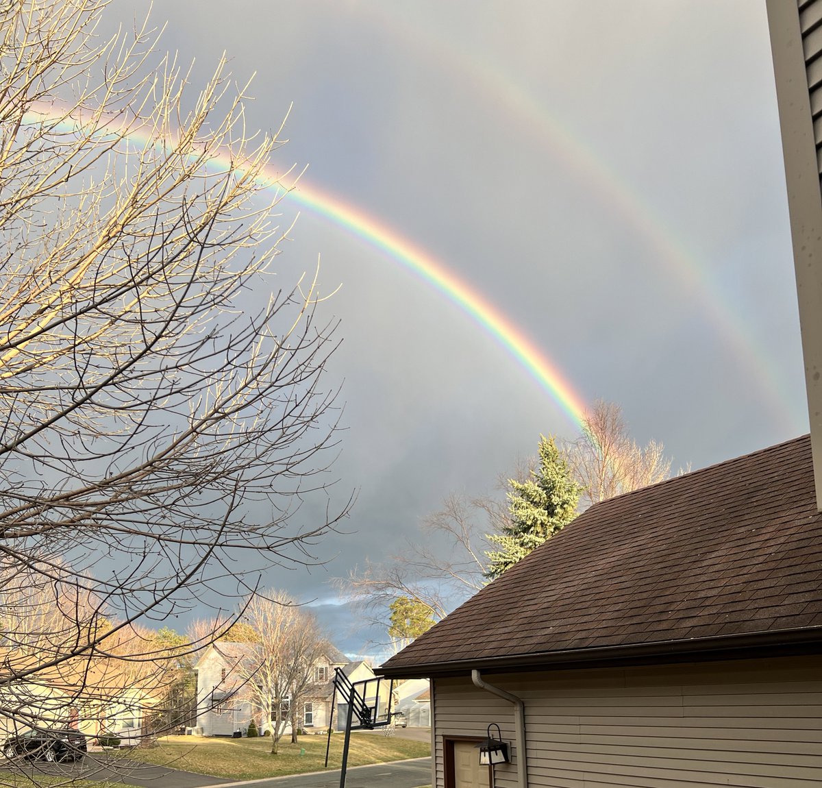 We got a double rainbow