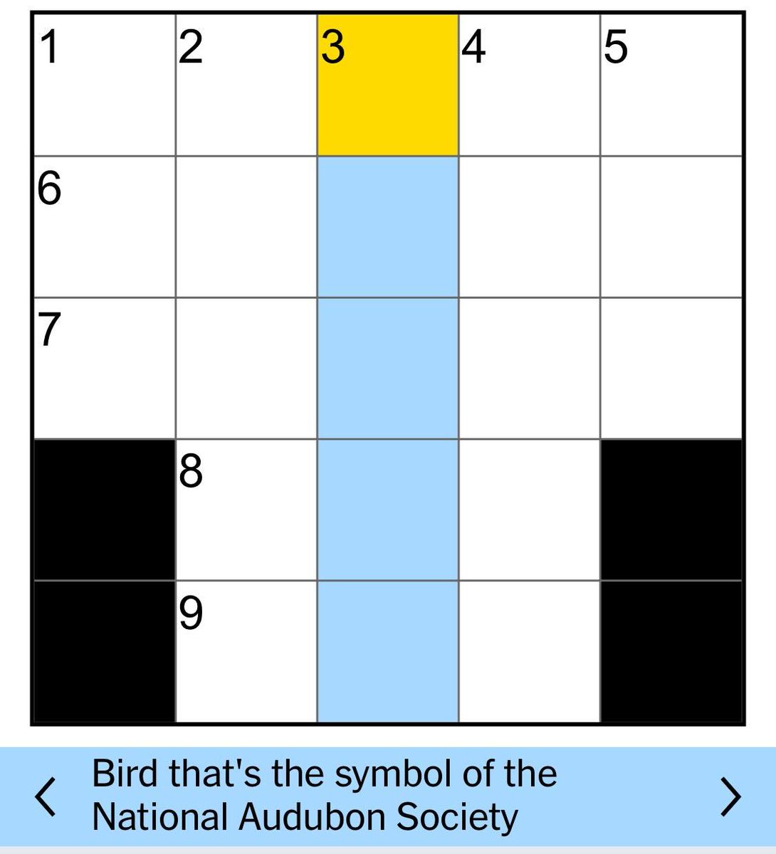 Did you play the @NYTGames's Mini Crossword this morning? If so, you may have noticed that a certain *iconic* bird was one of its answers. For a hint for 3-Down, check out our bird guide here: bit.ly/2Rc8w39