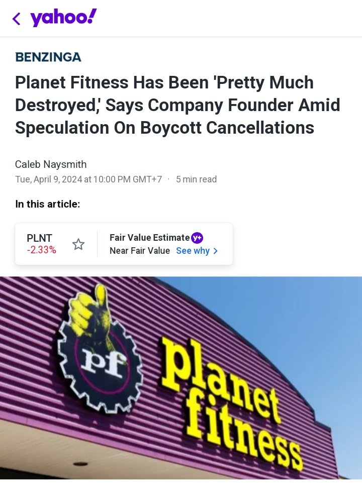 Lol 🤣 
Planet Fitness DESTROYED by their own misunderstanding of BIOLOGY
♂️♀️

finance.yahoo.com/news/planet-fi…