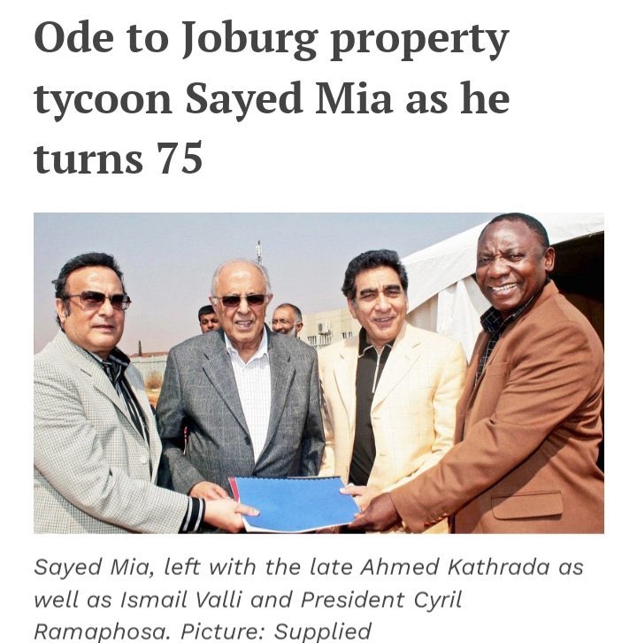 Sayed Mia is the Chairman of the Islamic trust that owns Waterfall Estate land. This land was bought during the apartheid era as stolen property. How is it that this family which benefited from apartheid privilege owns stolen property?