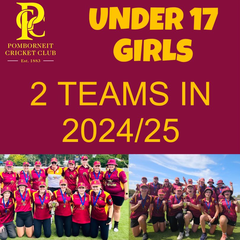 We are pleased to announce that we will be fielding two Under 17 girls teams next season. We look forward to giving our junior girls increased opportunities to help their cricket development in a fun, welcoming environment. 🏏 #gopombobulls