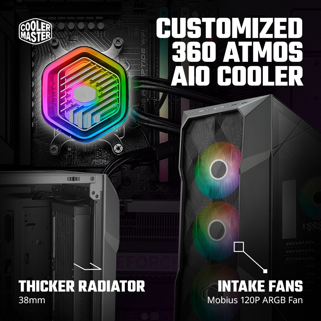 Unleash 'Beyond Optimum' cooling with the TD500 MAX: Thicker radiator and flagship fans for taming power-hungry beasts. #TD500MAX #liquidcooling #pcmr #pcgaming