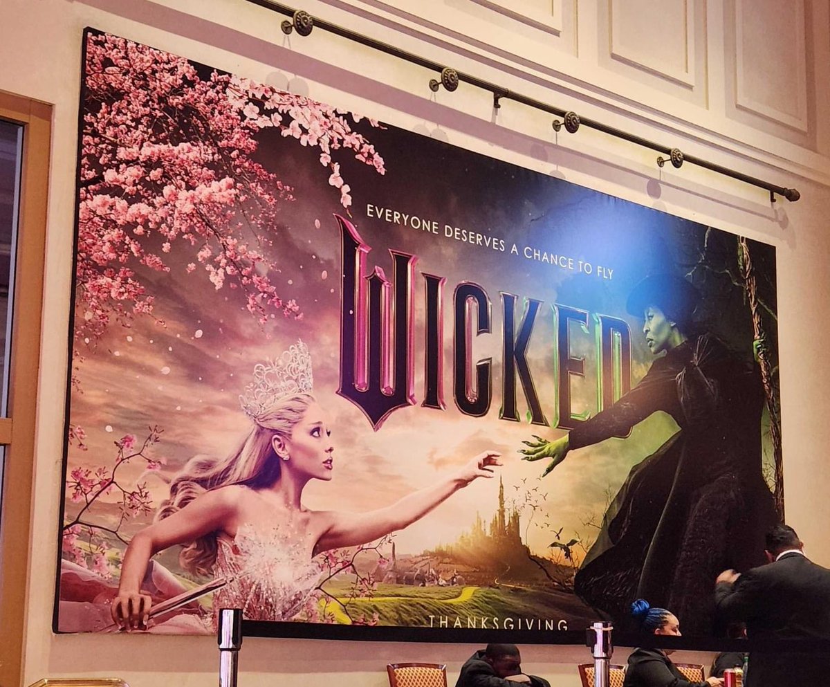 A new poster for Wicked has been unveiled at #CinemaCon2024