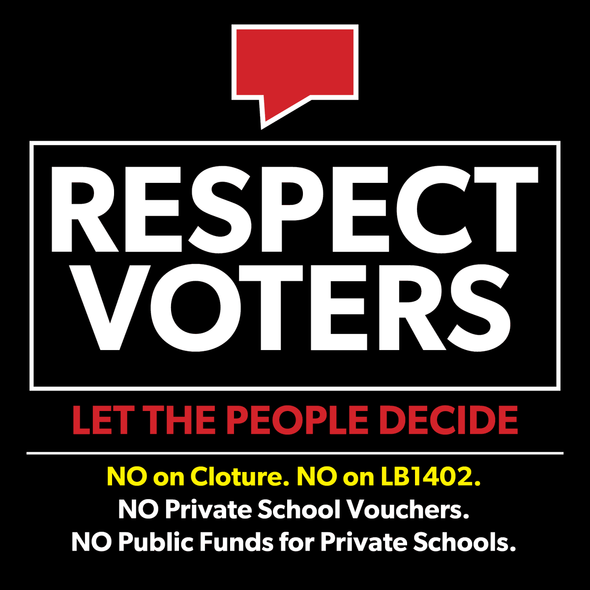 SOSNebraska's tweet image. URGENT: Senators are set to vote on whether to advance Sen. Linehan’s bill to repeal the LB753 voucher scheme and replace it with LB1402. Just one more legislator needs to vote NO on cloture. Contact your senator, TONIGHT: bit.ly/43WPwHu. #RespectVoters #No1402 #neleg
