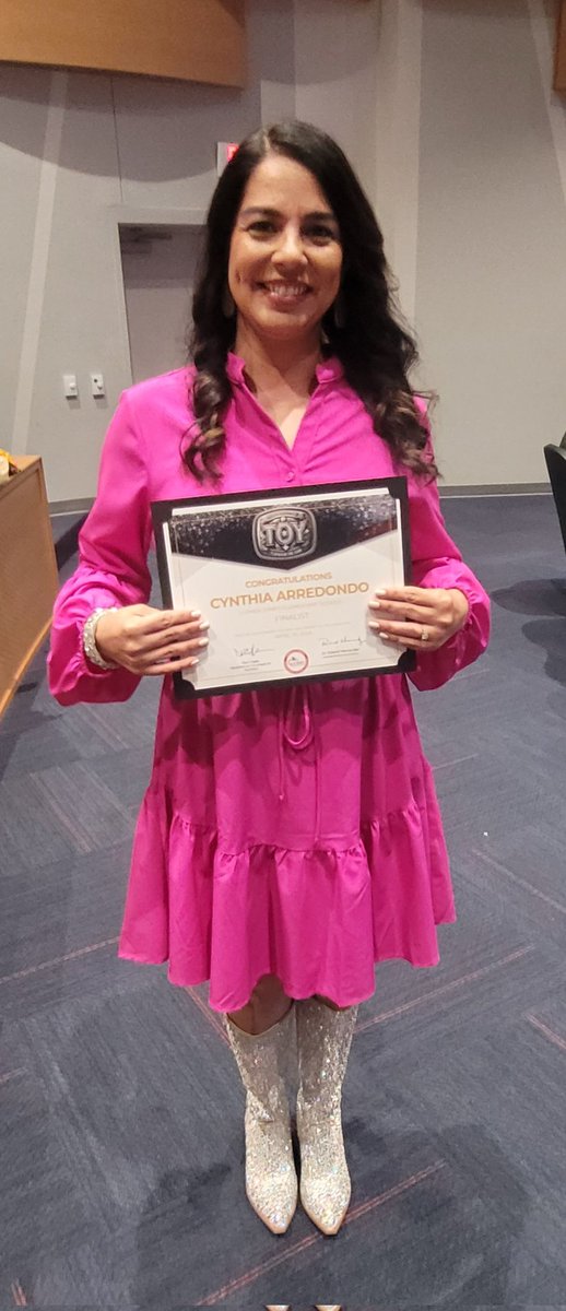 Way to go, Cindy Arredondo! TOY District Finalist. Representing Jones Elementary. We are SO proud of you!!! #CCISD #TOY #CKH