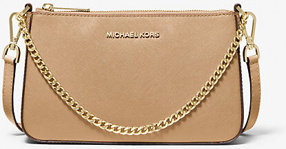 Michael Kors Jet Set Medium Saffiano Leather Crossbody Bag. A compact silhouette & removable shoulder strap make this bag an ultra-versatile addition to any closet. Pair this structured style w/everything from the season’s tie-dye dresses to casual denim. shopstyle.it/l/cabTX