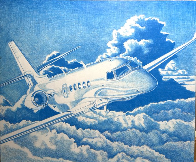 「airplane blue sky」 illustration images(Latest)