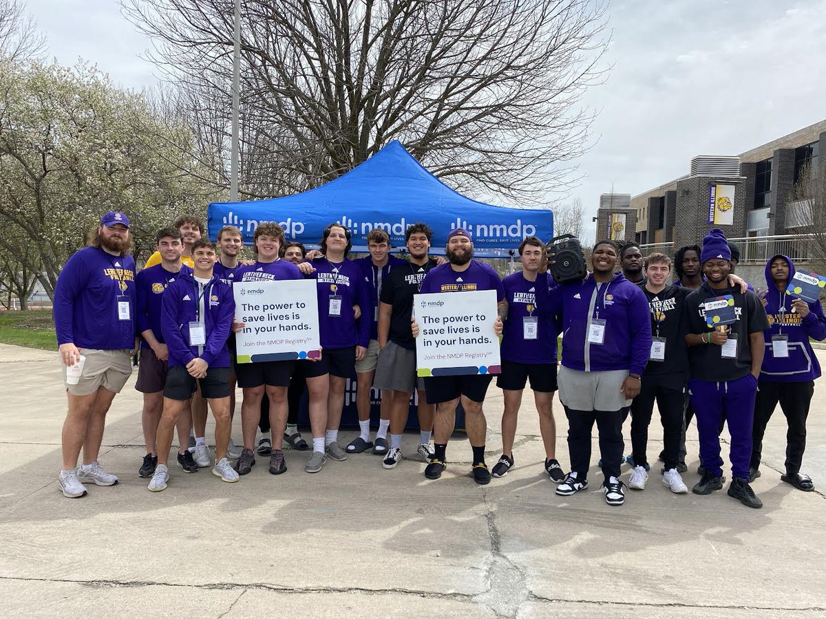 Appreciate our guys helping out with the NMDP drive here on campus! #GoNecks | #OneGoal | #ECI