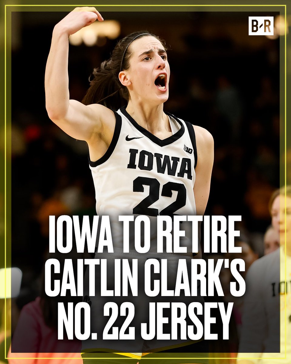 Caitlin Clark’s jersey will forever hang from the rafters in Iowa 🐐