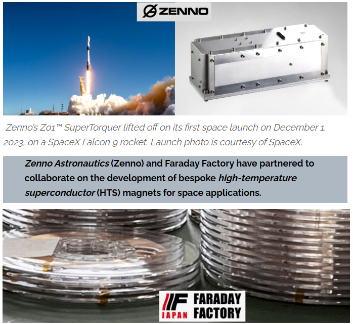 Zenno Astronautics + Faraday Factory partner to electrify space news.satnews.com/2024/04/09/zen… <a href="/arshavsky/">max arshavsky</a> <a href="/ericalloyd/">Erica Lloyd</a> <a href="/SatNewsMedia/">SatNews Events</a>