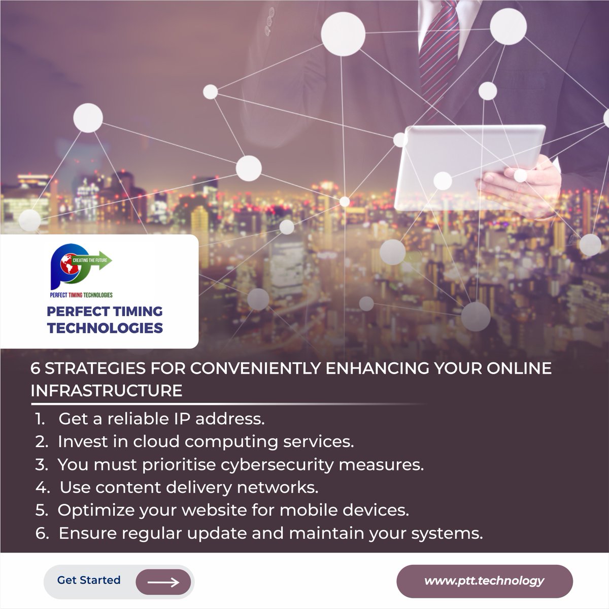 6 Strategies for Conveniently Enhancing Your Online Infrastructure

Read here: entrepreneurshipinabox.com/43665/6-strate…

#PerfectTimingTechnology #PerfectTimingHolding #OnlineInfrastructure #TechStrategies #TechEnhancement #Entrepreneurship #DigitalInfrastructure #TechDevelopment #BusinessGrowth