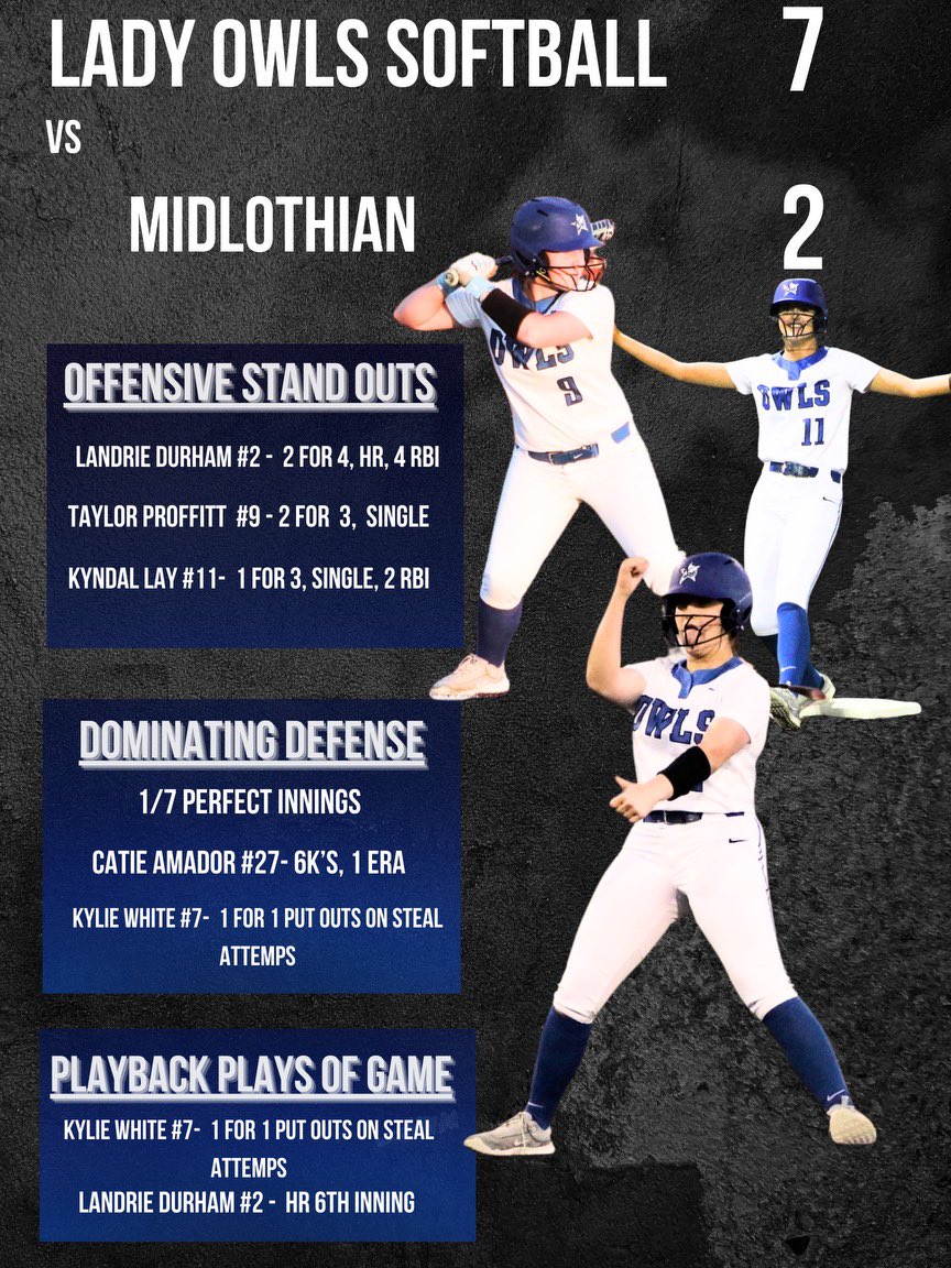 JHS Lady Owl Softball (@jhsowlsoftball) on Twitter photo 