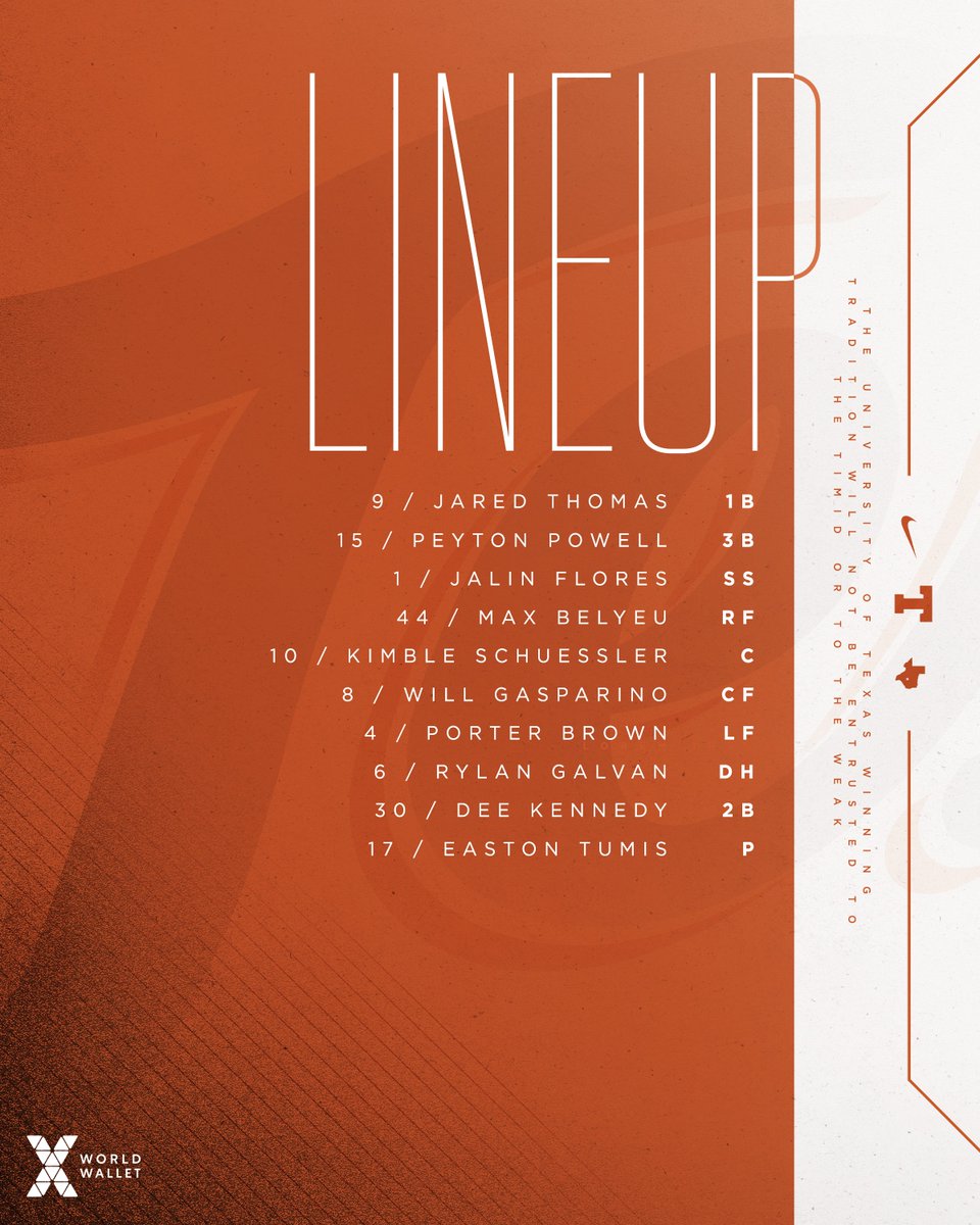 Tonight's lineup linktr.ee/TexasBSB #HookEm