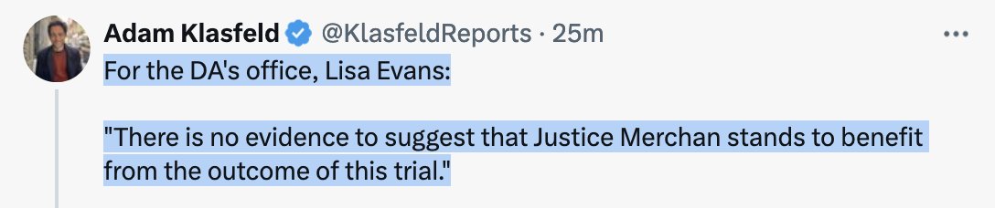 Quick correction here: Lisa Evans is with New York's Office of Court Administration, meaning that a representative of the chief administrative body of the state's judiciary rebuked Trump's claim of a conflict of interest. So did the state's ethics committee.