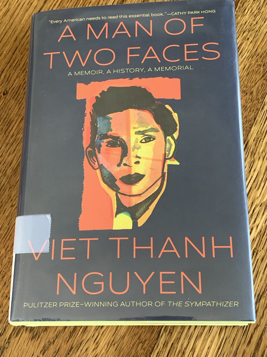 Thank you Sacramento Public Library ⁦@saclib⁩ 

Reading this devastating and brilliantly brutal memoir 

A MAN WITH TWO FACES
Viet Thanh Nguyen 
Grove Press 2023 

#memoir #writing #amreading #racism #AmericanWar #Vietnam #US #VietnameseAmericans #AsianAmericans