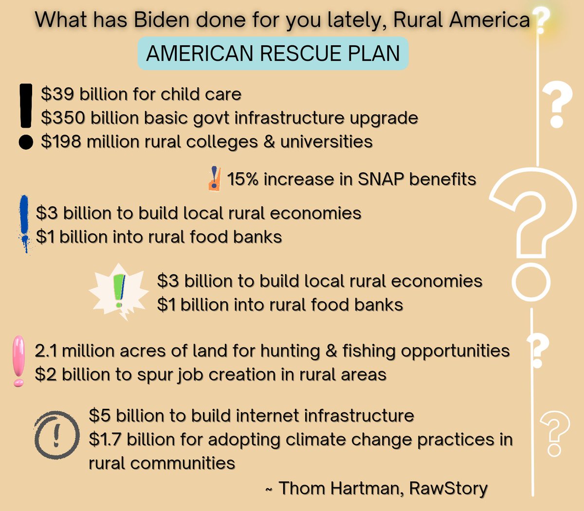 #wtpBLUE #DemVoice1 #ProudBlue #wtpGOTV24
Biden: 'Instead of exporting jobs overseas for cheaper labor, now we’re creating jobs here & expanding American products & selling them overseas, we’re not only transforming rural communities, we’re transforming our economy.”