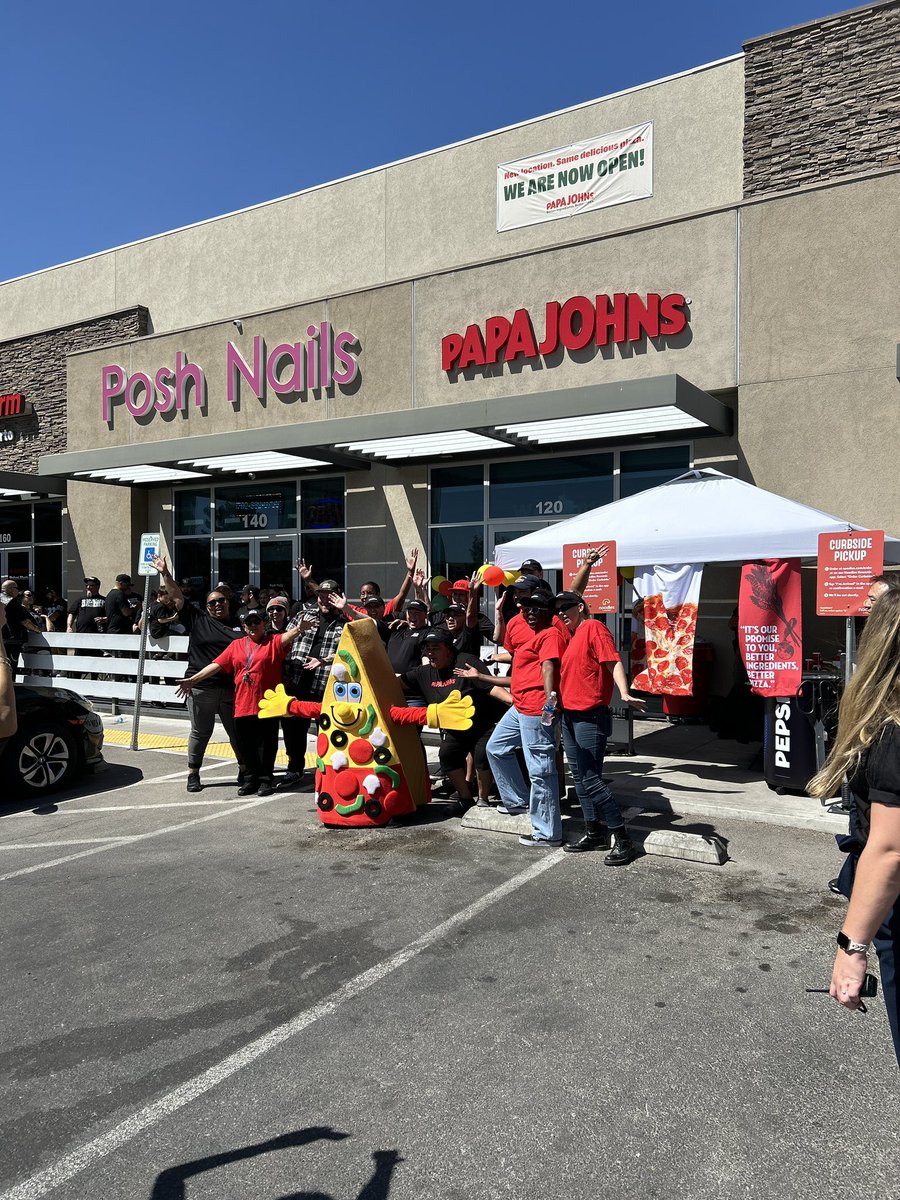 Exciting day at the grand opening of @papajohns at Rancho & Sahara. Thrilled to be part of the festivities. Even better, I had the chance to meet @Raiders football player #MaxxCrosby. Thanks to everyone who came out to celebrate with us.