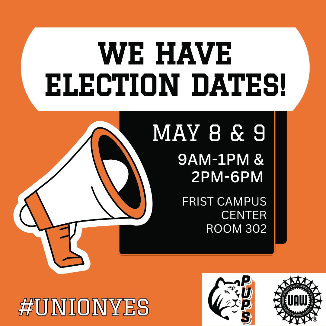 Exciting news! We'll be voting for our union May 8th and 9th!