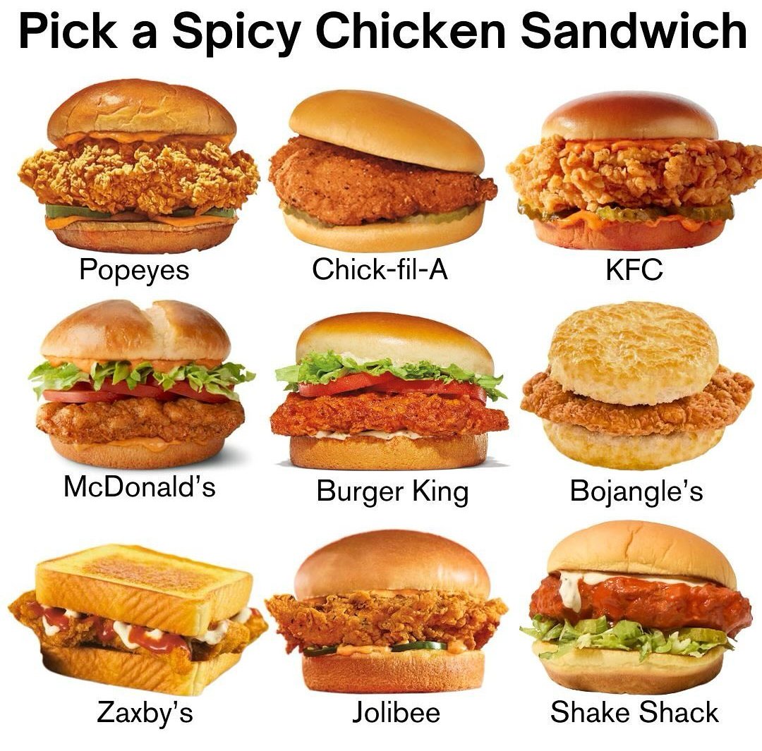 You can only enjoy one of these spicy chicken sandwiches for the rest of your life. Which one is it gonna be?
