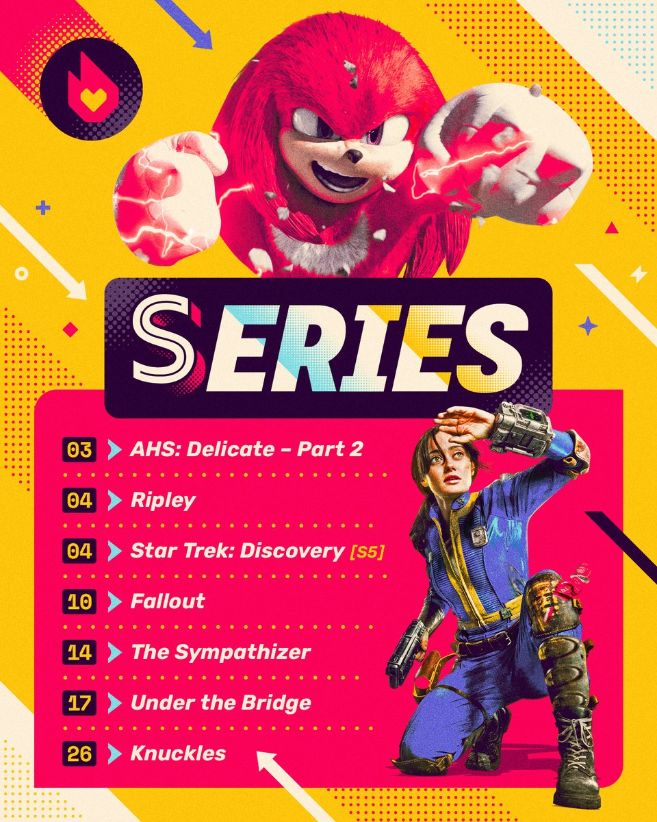 From #Fallout to #Knuckles, what series has your attention this month? 👀