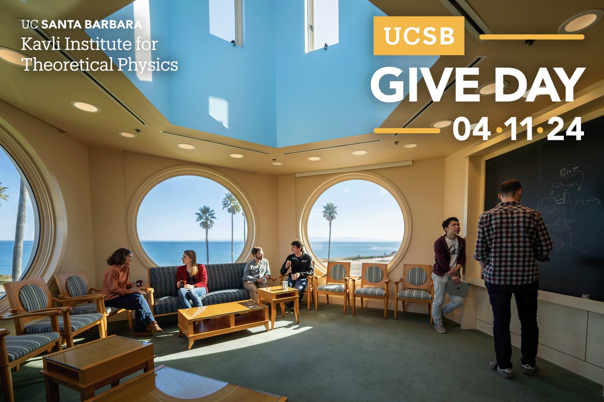 Today is #UCSBGiveDay, and former KITP Postdoc Daniel Nash is inviting his fellow KITP Postdoc alumni to join him in giving to our Career Development Fund! Support current and future early-career scientists at KITP with a gift of any amount today: ucsb.scalefunder.com/gday/giving-da…