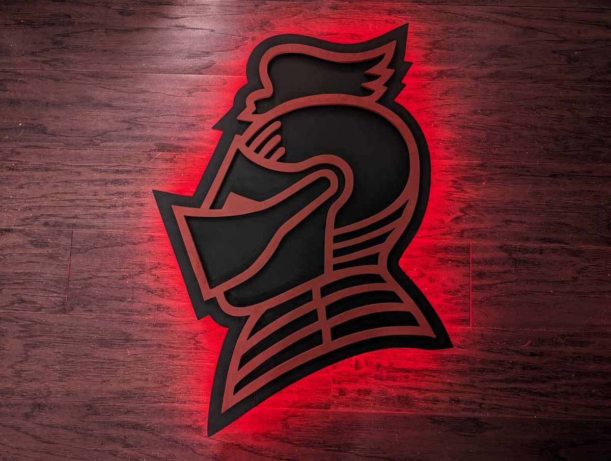 Check out this 24' Bellarmine Knights logo sign that went out today! #SwordsUpBU #woodart