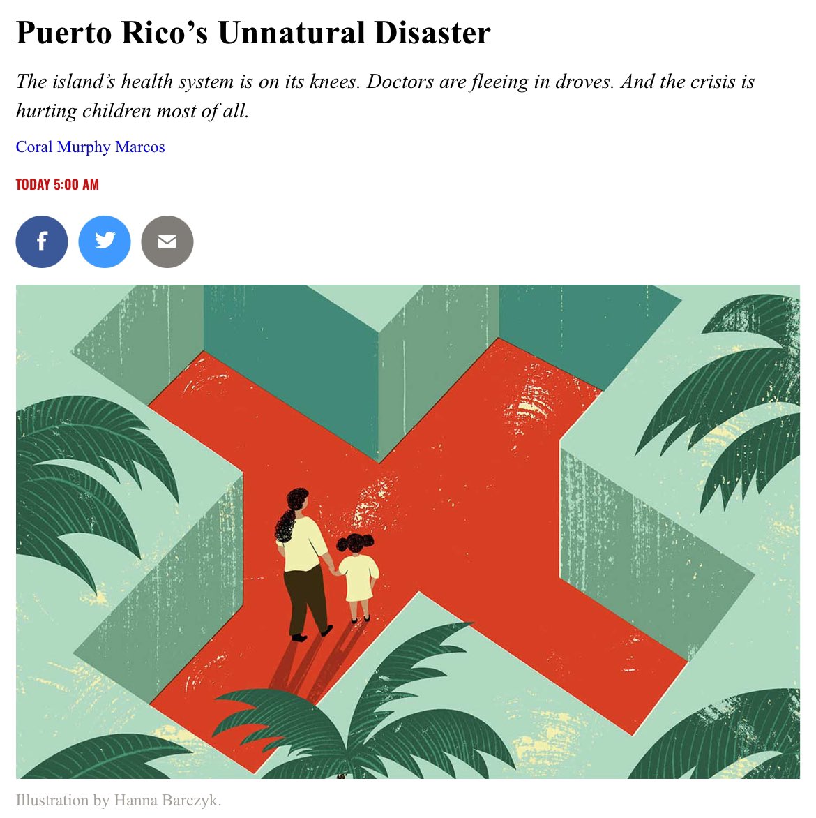 “Puerto Rico’s Unnatural Disaster The island’s health system is on its knees. Doctors are fleeing in droves. And the crisis is hurting children most of all”. @coralmerfi @thenation thenation.com/article/world/…