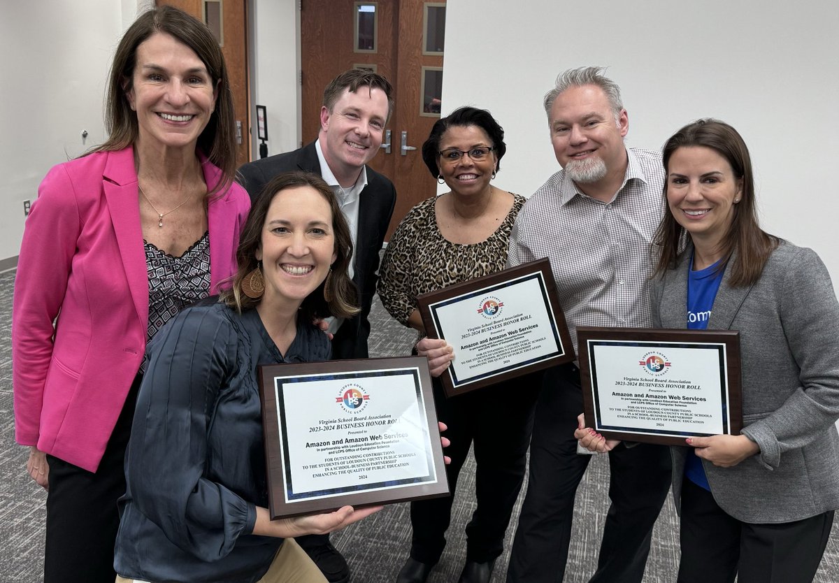LEF4LCPS's tweet image. We are thrilled that LEF’s partnership with @amazonwebservices is in the spotlight! 💡

AWS has been nominated for the Virginia School Board Honor Roll, for all of the ways they support @lcpsofficial, especially giving their time, talent and treasure.

#lef4lcps #awsincommunities