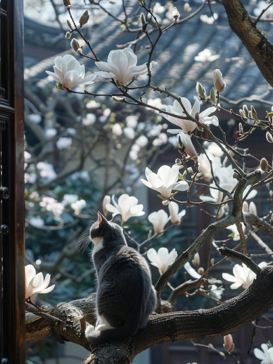 我要变成一只猫猫🐱 看庭前花谢又花开🌸 巴适得很～(≧∇≦)/