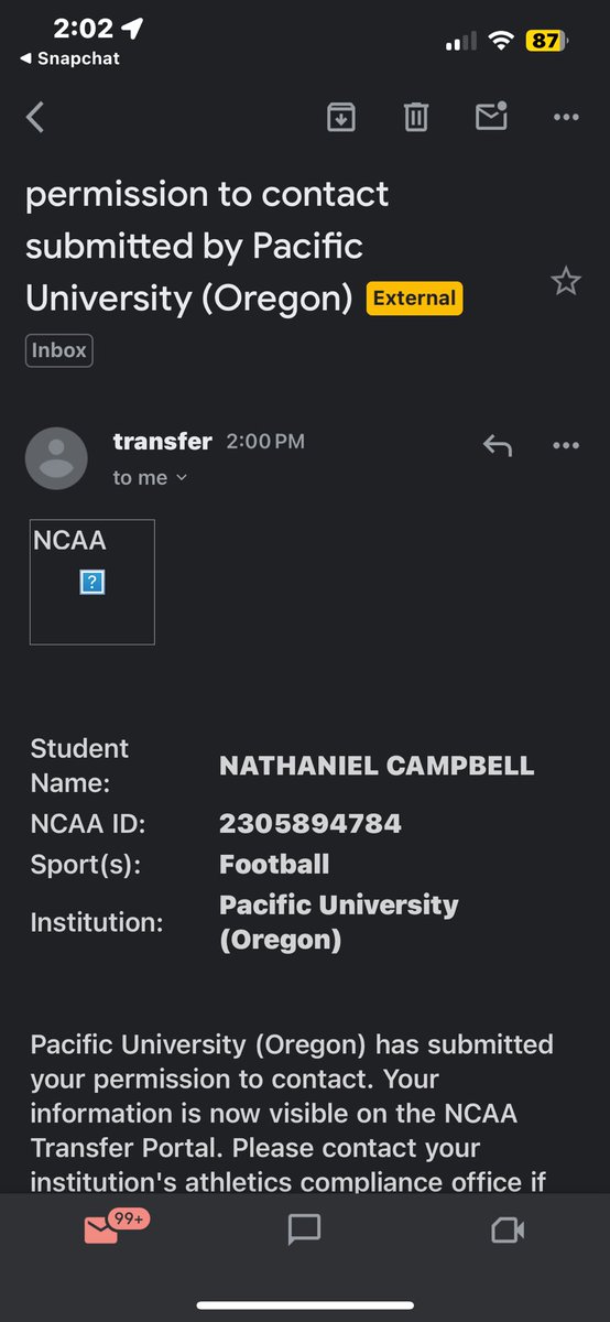 Thank you Pacific University for this last season. Recruitment 100% open. 3 years of eligibility left. DM is open 📲