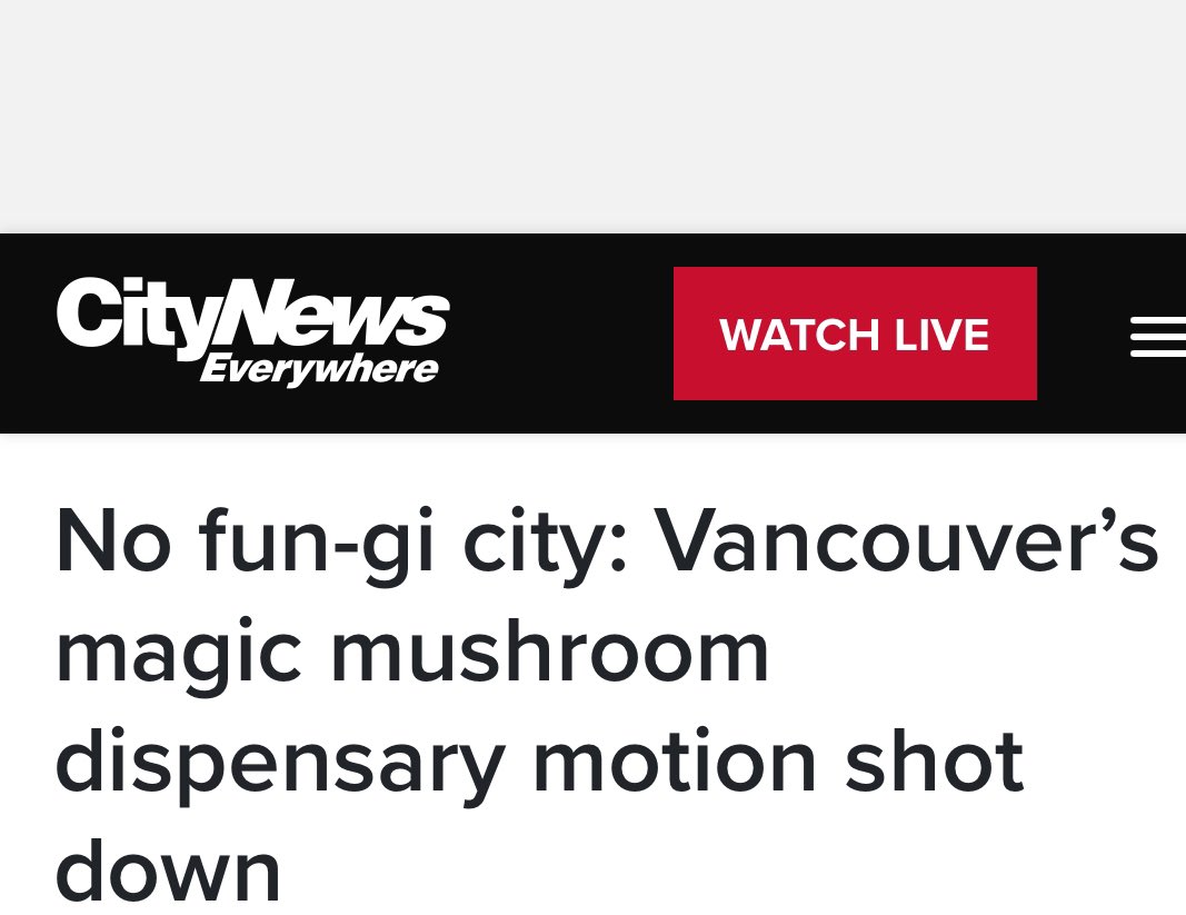 Mushroom Dispensaries: 'Hey City Hall, please limit us with bylaws and charge us exorbitant fees.' City Hall: 'Nope! We refuse to regulate or bill you.' MDs: 'Ok then we'll just do whatever we want and pay nothing.'