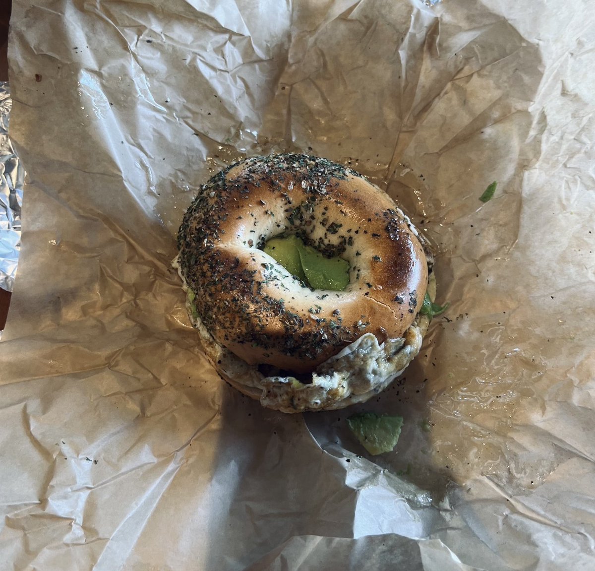 Three years ago I made this dumb meme when I was in a weird mood and randomly chose a pic of a bagel I ate on vacation as the background. To my surprise, other people liked the meme! I was back in Vermont for the eclipse with my bf and we ordered the same bagel together <3