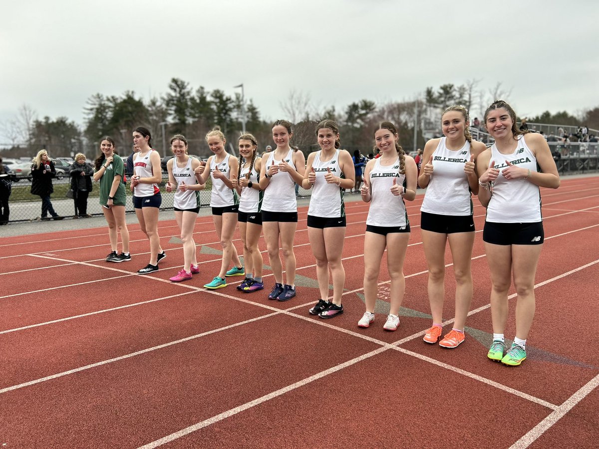 All smiles in the girls mile today against Tewksbury & Lawrence ! Way to go, teams!