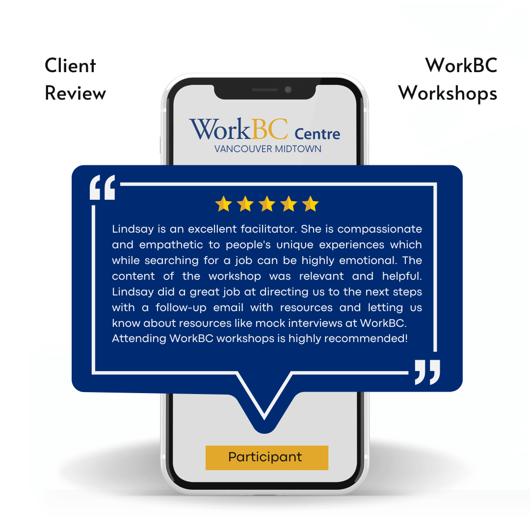 Delighted to present our client feedback regarding the #workshops. Explore the newest strategies for navigating the challenging #jobmarket successfully. 
For further details about the workshops, delve into our ClientHUB to learn more.
#Workbc #Jobs #Coaching #Jobready #Interview