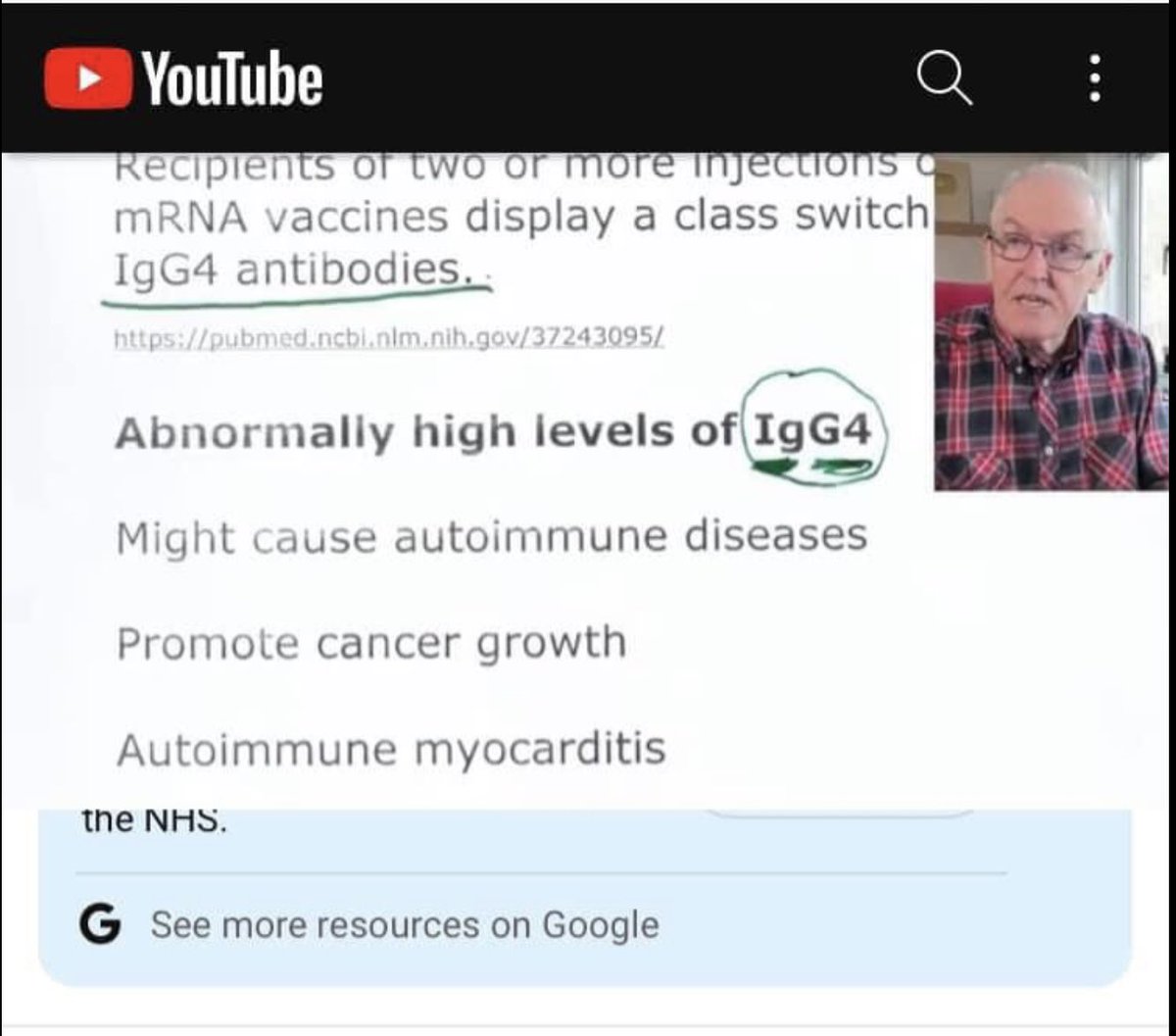 The RCAP has just published this for all Australian Doctors

Recipients of two or more MNRA vaccines display a class switch to IgG4 antibodies. Abnormally high levels of IgG4

Might cause autoimmune disease
Promote cancer growth
Autoimmune myocarditis

Angry?

Link to study👇