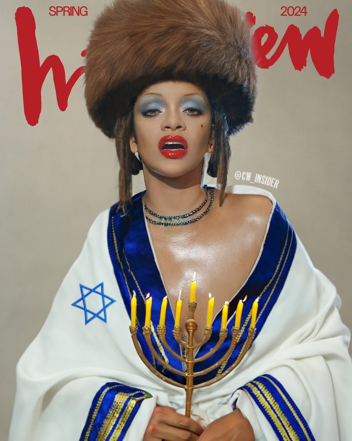 🚨LEFT ON THE CUTTING ROOM FLOOR: The original Rihanna cover for Interview Magazine. The one they published was photoshopped!