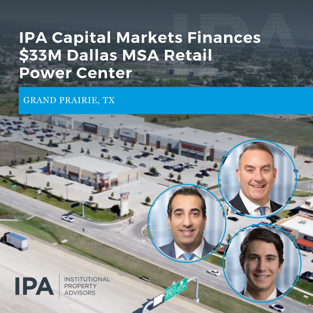 IPA_USA's tweet image. Our IPA Capital Markets team successfully secured $33M non-recourse bank financing for a retail power center in Dallas, TX area. Todd McNeill, Sunny Sajnani, Travis Headapohl sourced the financing for a repeat client. 

#cre #retailfinancing #commercialrealestate
