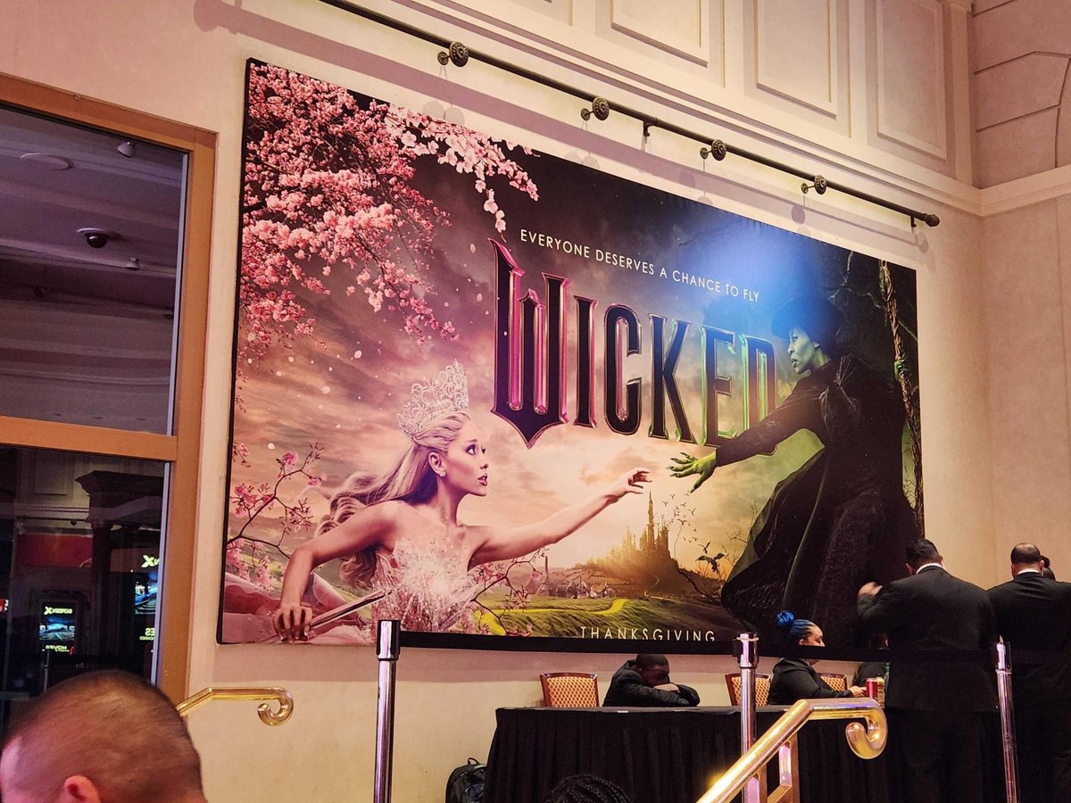 A new poster for the movie 'Wicked' was spotted at CinemaCon.