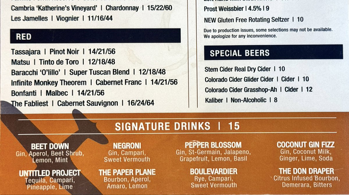drink_city's tweet photo. Waiting for the next ✈️ at DEN and having a #cocktail with my 🍯  She got the #BeetDown and I got the #TheDonDraper  Both excellent

#BoozeMenu for you. It's funny that the cocktails are the best value on the menu. https://t.co/pRUFmTSDty