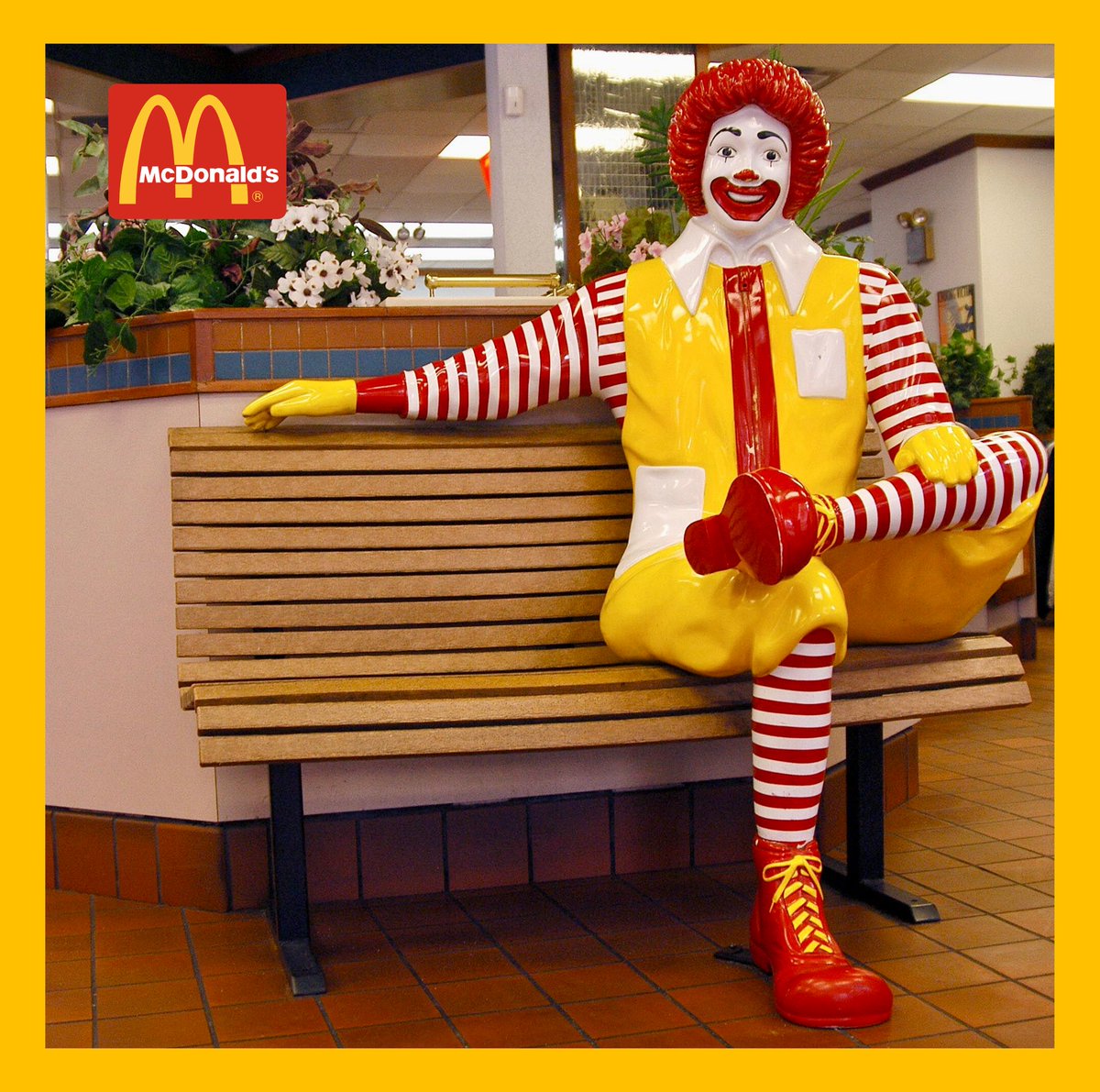 Retro Ronald McDonald Bench