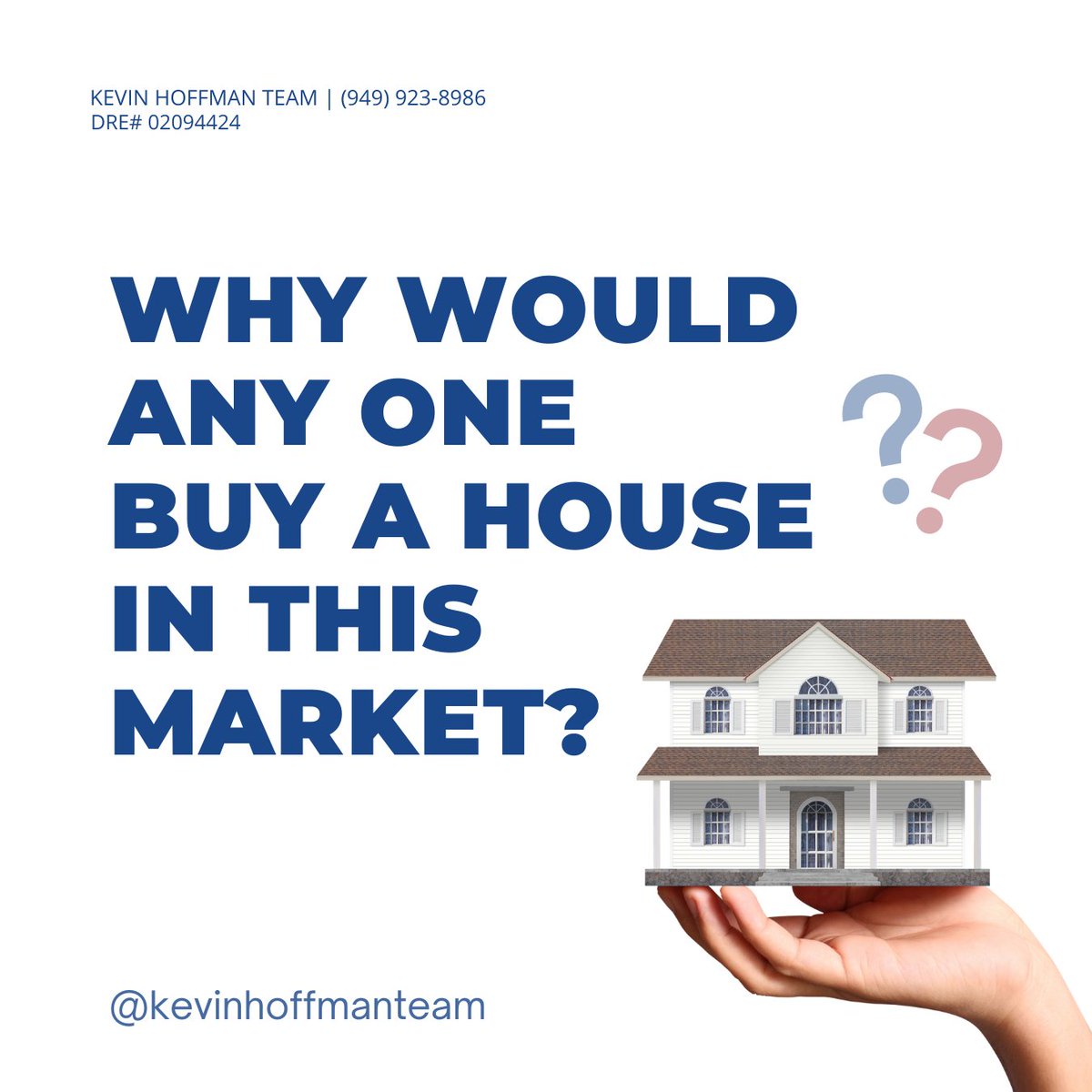 Here's why now might be the perfect time to invest in your future:

☑️ Builder & Seller Credits
☑️ Rate Buy Downs
☑️ Less Competition:
☑️ Stable Prices: 

Have questions? DM me today! 

Kevin Hoffman | DRE #02094424
📲 (949) 923-8986

#housingmarket #OrangeCountyRealtor